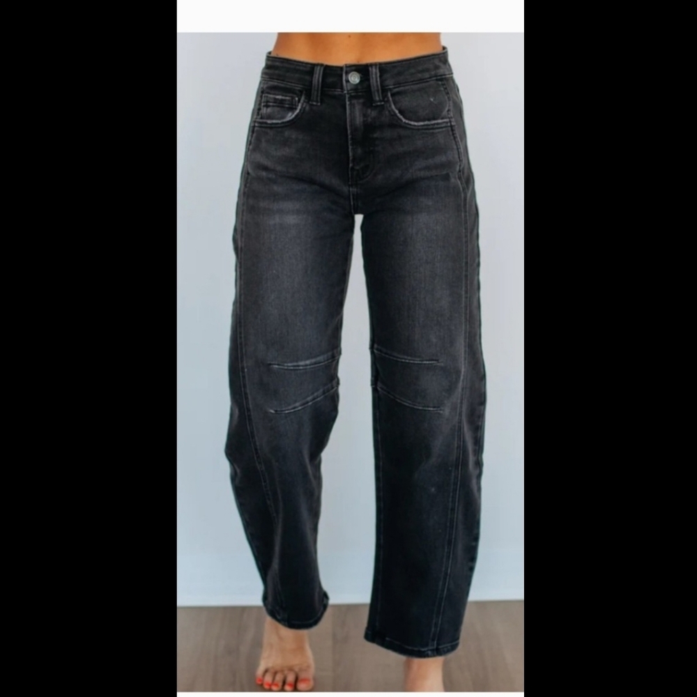 Flying Monkey Black Wide Leg Jeans - Picture 3 of 7